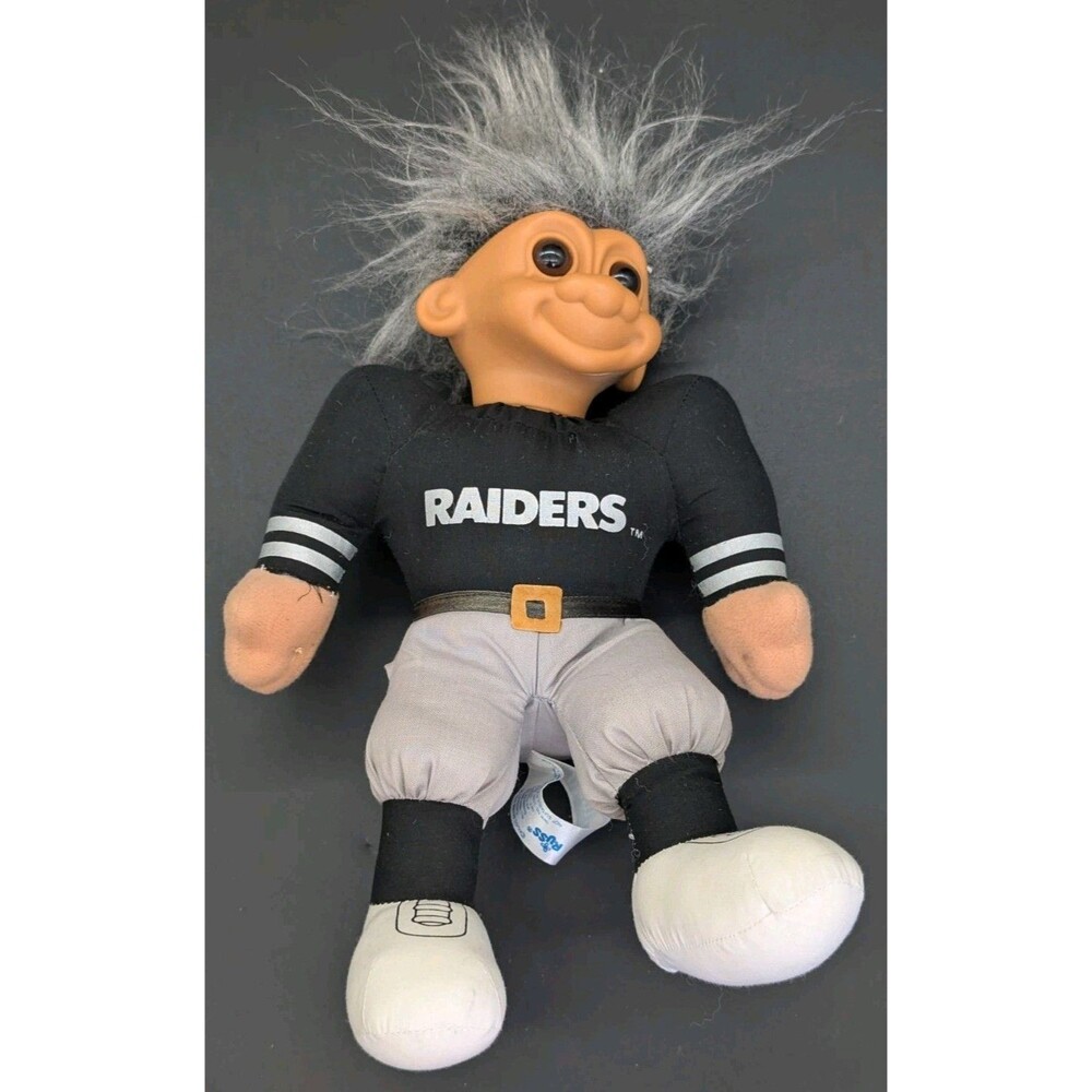 Vintage RUSS Team NFL Oakland Las Vegas Raiders Good Luck Troll Doll RARE